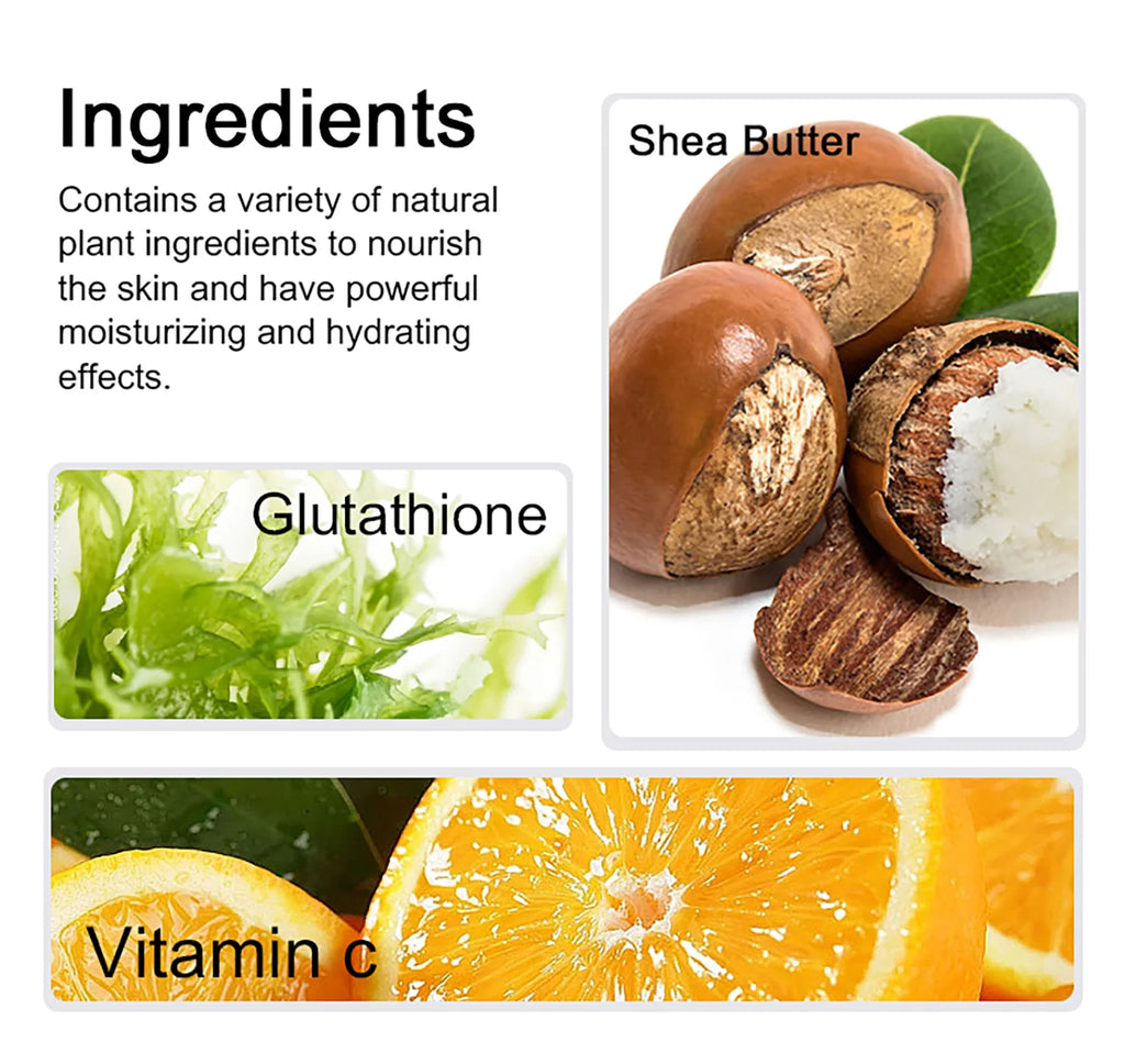 AILKE Skin Whitening Set, With Glutathion, Vitamin C, Shea Butter, Remove Dark Spots, Melanin, Pigmentation, Freckles, Stains