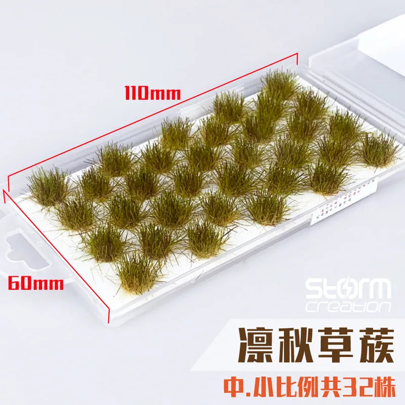 Miniature Seasonal Grass Cluster Model Kit Simulation Grass Nest Mutlicolor Grass Tuft Plant Diorama for Diy Toys Model Making