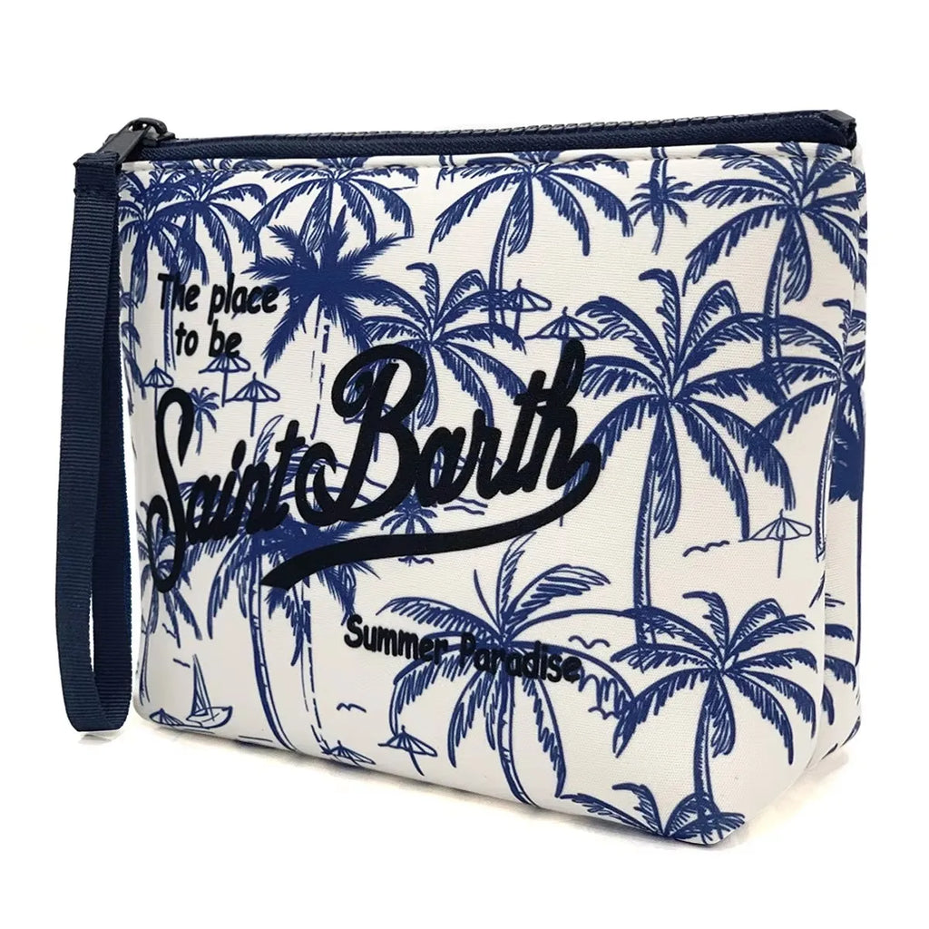 Fashion Quality New Handbag European American Clutch Bag Women's Handbag Leopard Canvas Diving Handbag Zero Wallet