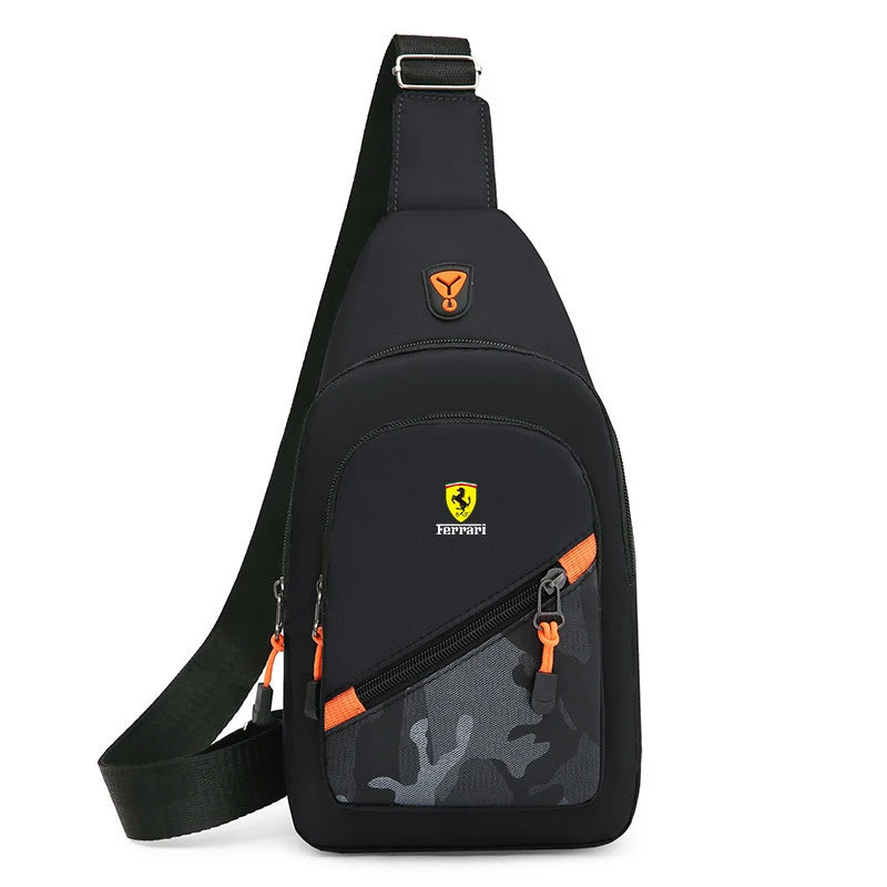 Casual Men Crossbody Shoulder Bag Chest Bag Outdoor Travel Sports For Ferrari Roma F80 296 GTB GTS SF90 Stradale Spider Spyde