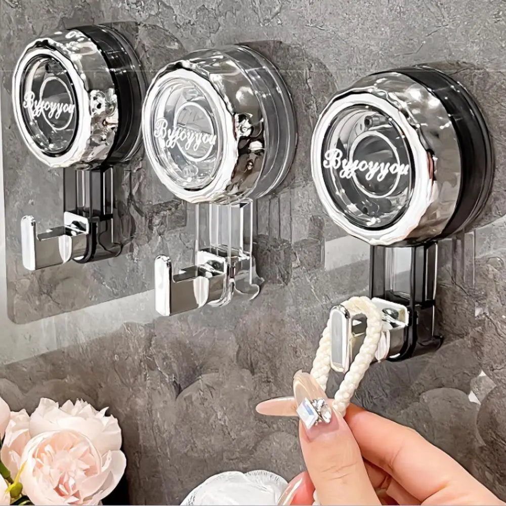 Fashion Powerful Suction Cup Hooks Vacuum Reusable Shower Hooks Heavy Duty Clothes Hook Traceless Clothes Hook