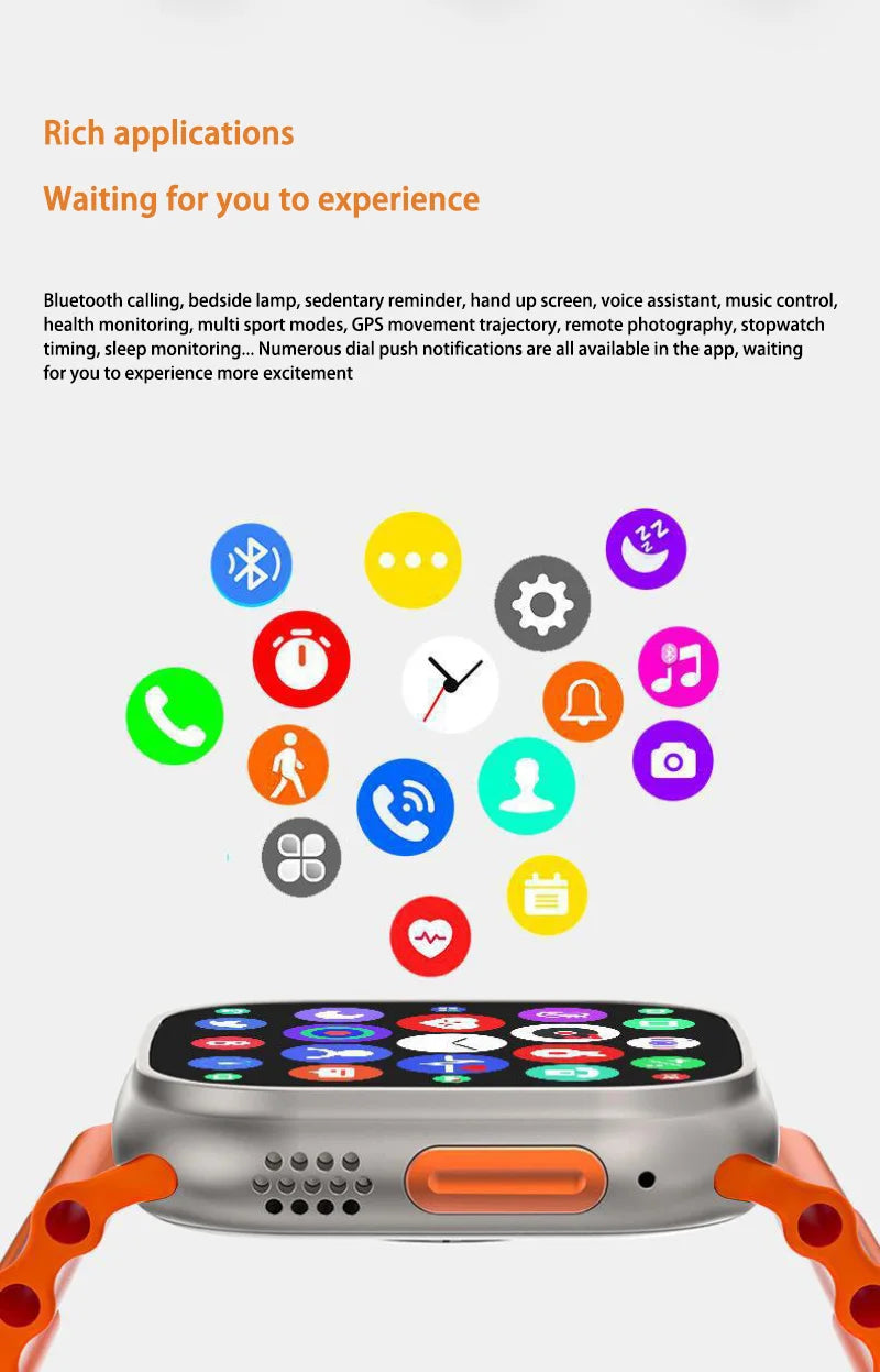 OPPO T900 Ultra Smart Watch Men 49mm Series 9 AMOLED Screen NFC Compass Waterproof For Apple Watch IWO Ultra 9 Wholesale NEW
