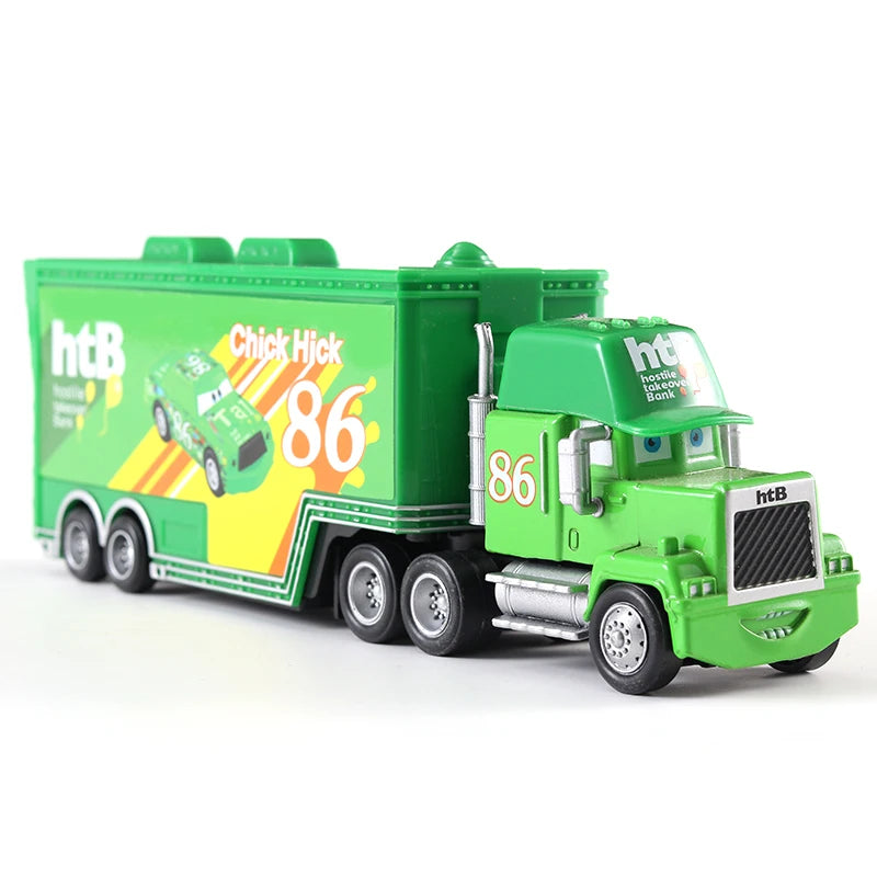Disney Cars Figures Mack Truck Lightning McQueen Racing 1:55 Die Cast Model Children Mini Vehicle Toys Collection Birthday Gifts