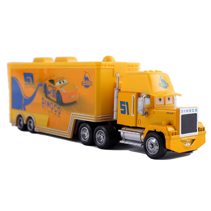 Disney Cars Figures Mack Truck Lightning McQueen Racing 1:55 Die Cast Model Children Mini Vehicle Toys Collection Birthday Gifts