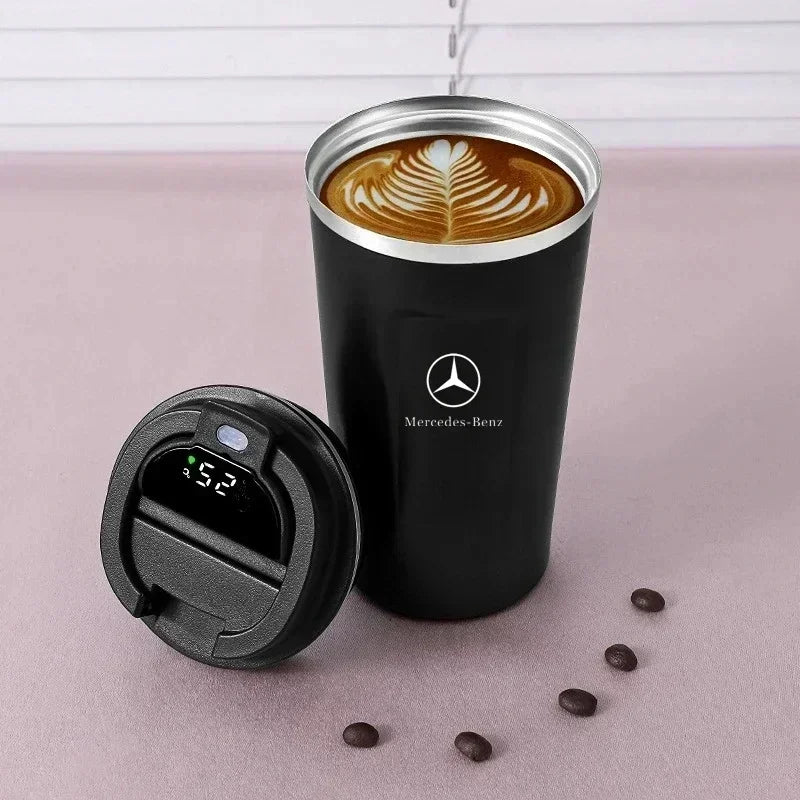 510ml stainless steel coffee cup hot mug for Mercedes-Benz A B C E S-Class W204 W205 W212 W213 W176 GLC CLA AMG W177 G63 GLA