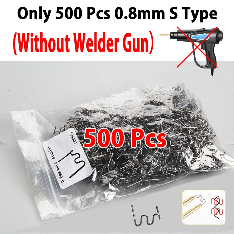 70W Plastic Welding Machine Plastic Welder Gun Car Bumper Repair Kit with 200/600/1000 Pcs Hot Staples Car Tools Kit