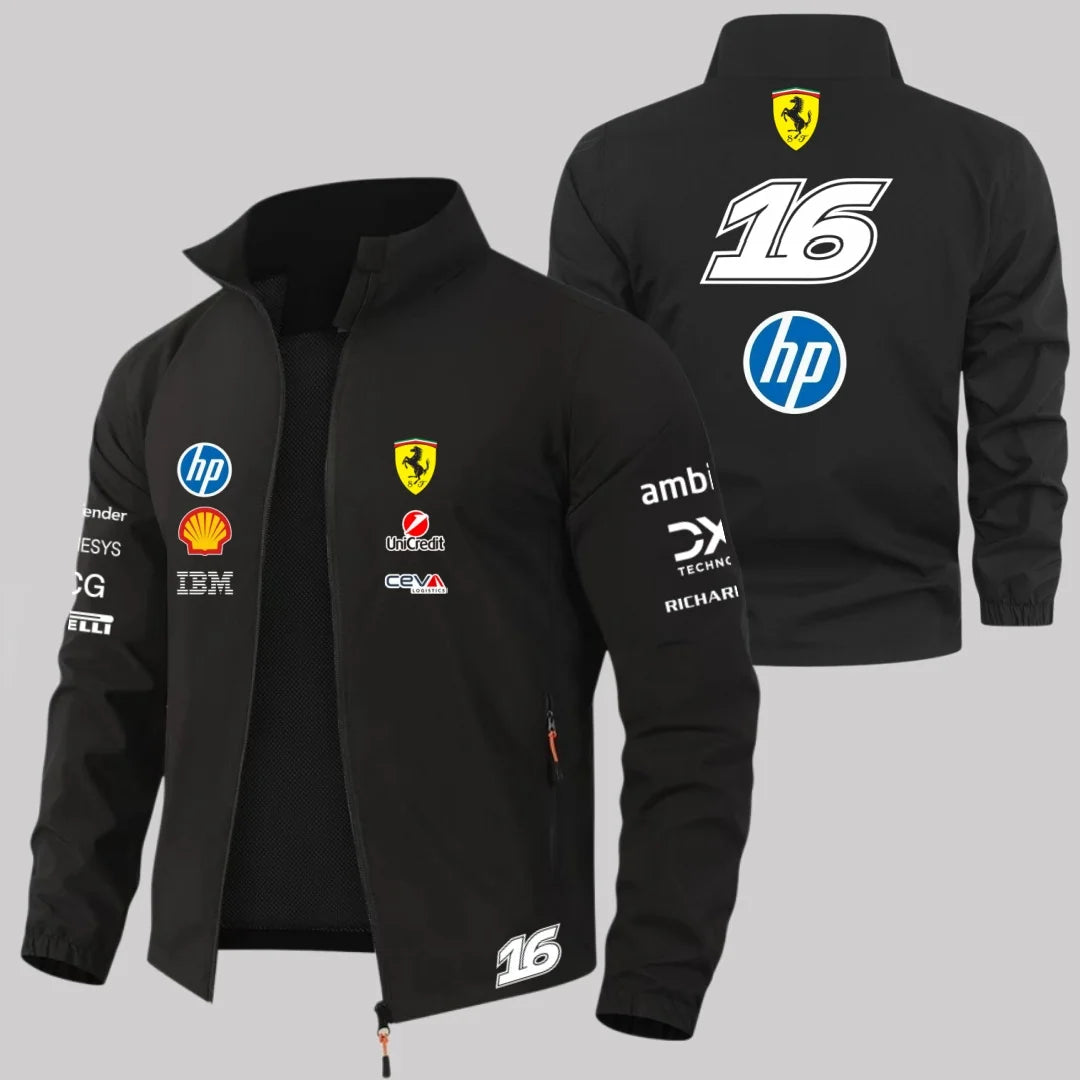 Scuderia Ferrari 2026 Charles Leclerc Hamilton Schumacher Jacket, Outdoor MOTO Windproof Jacket, Men's and Women's Fan Jackets