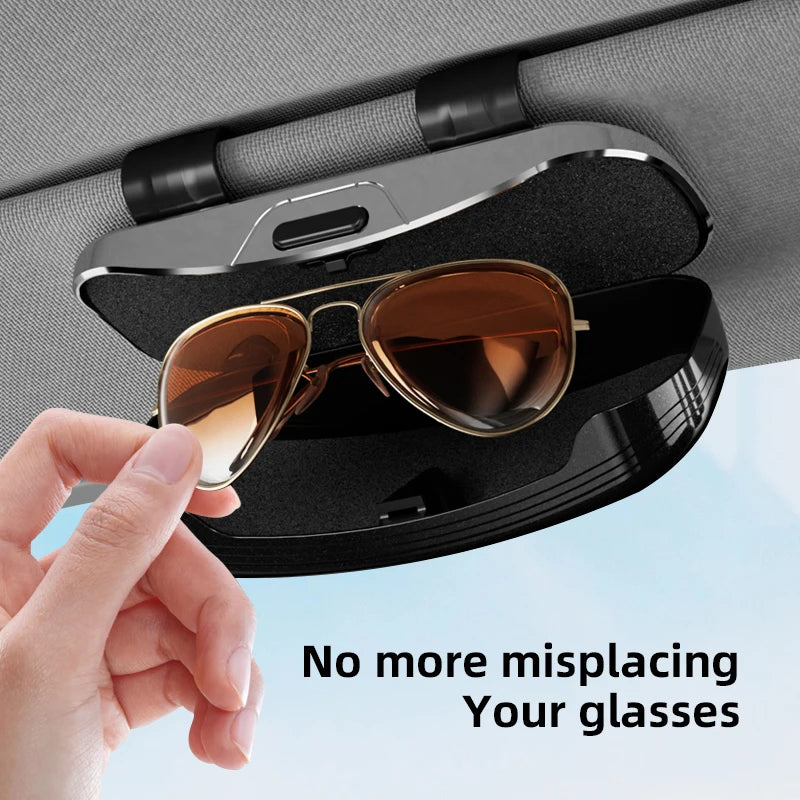 Car Sun Visor Glasses Case Sunglasses Storage Gift Box Accessories For Toyota Crown GR Corolla Camry Prado Aygo Cruiser CHR Rav4