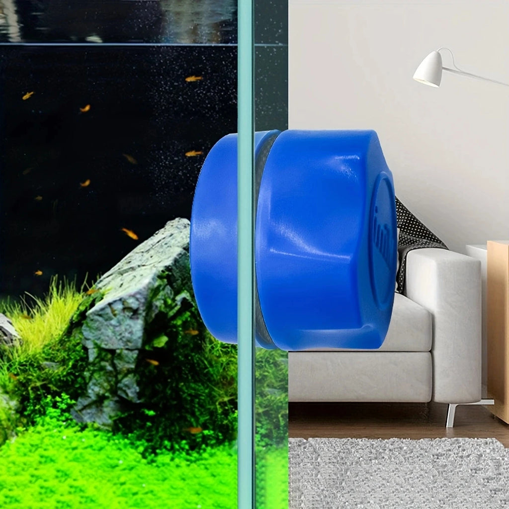 Aquarium Double-sided Cleaning Brush Fish Tank Magnetic Glass Cleaner Brushes Remove Moss Brushes
