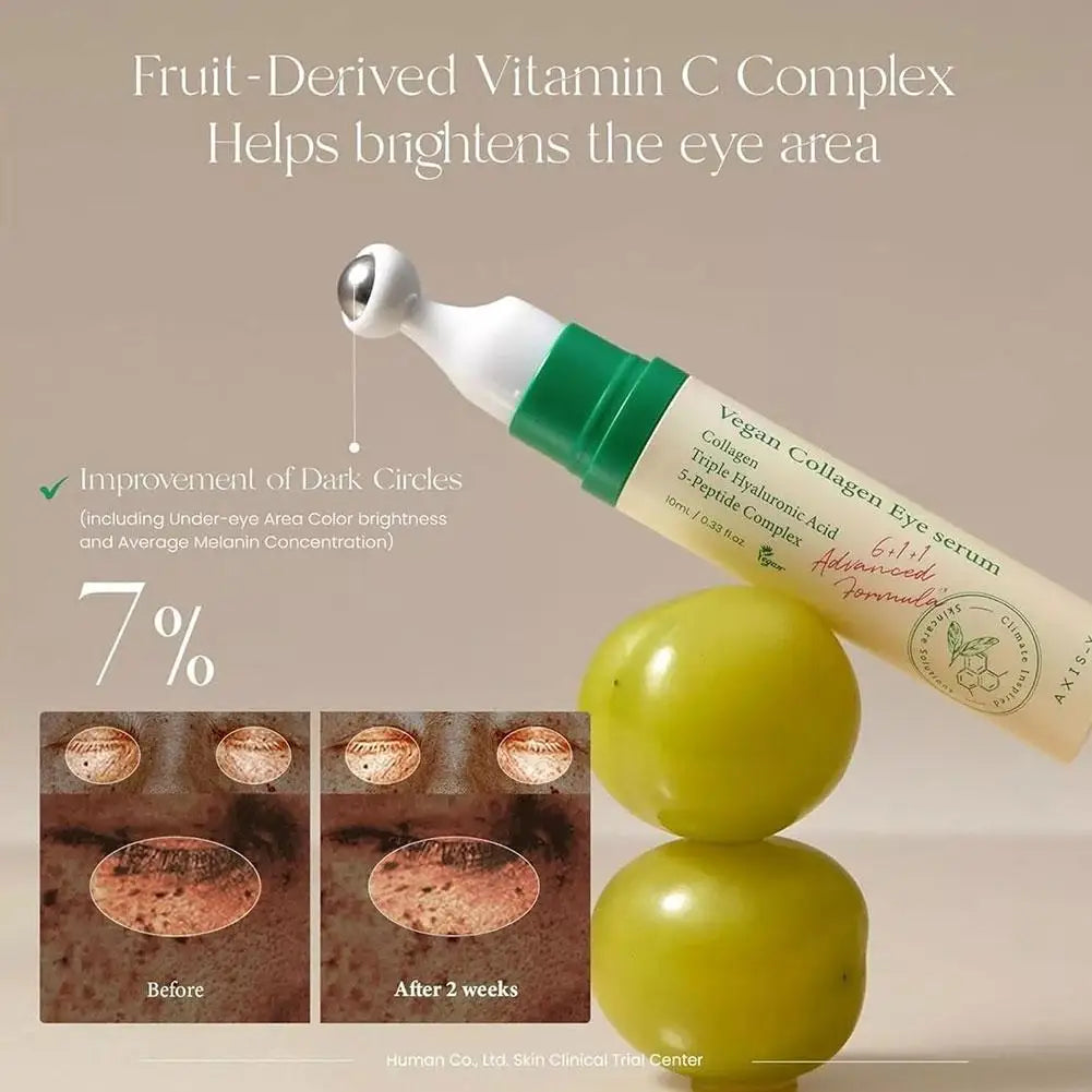 10ml Axis-y Pure Collagen Peptide Polypeptide Ball Eye Essence Serum Removal Hydrating Firming Eye Skin Care