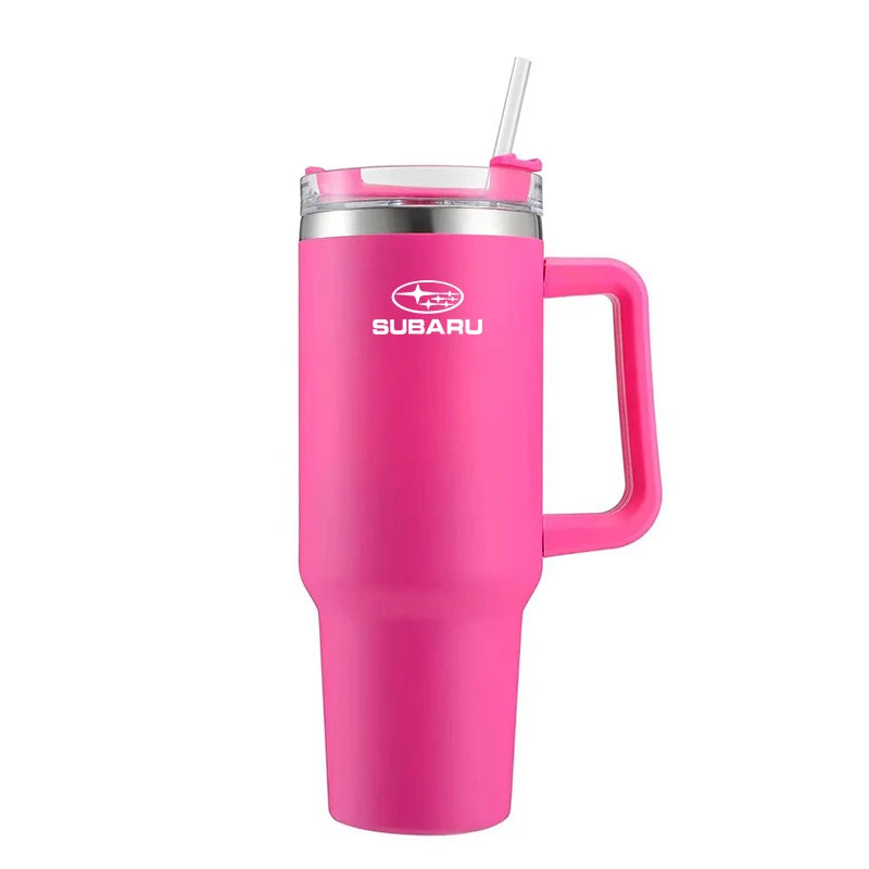 1200ML Insulated Tumbler with Handle Straw Travel Cup Coffee Cup For Subaru STI WRX 2006 XV Forester Impreza Crosstrek Legacy