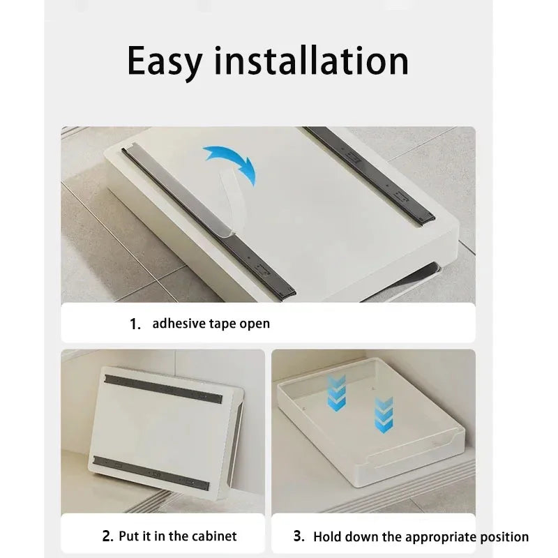 New Kitchen Storage Rack with Slide Rails Pull-out Kitchen Drawer Type Storage Tray Spice Box Storage Shelf Cabinets Organizer