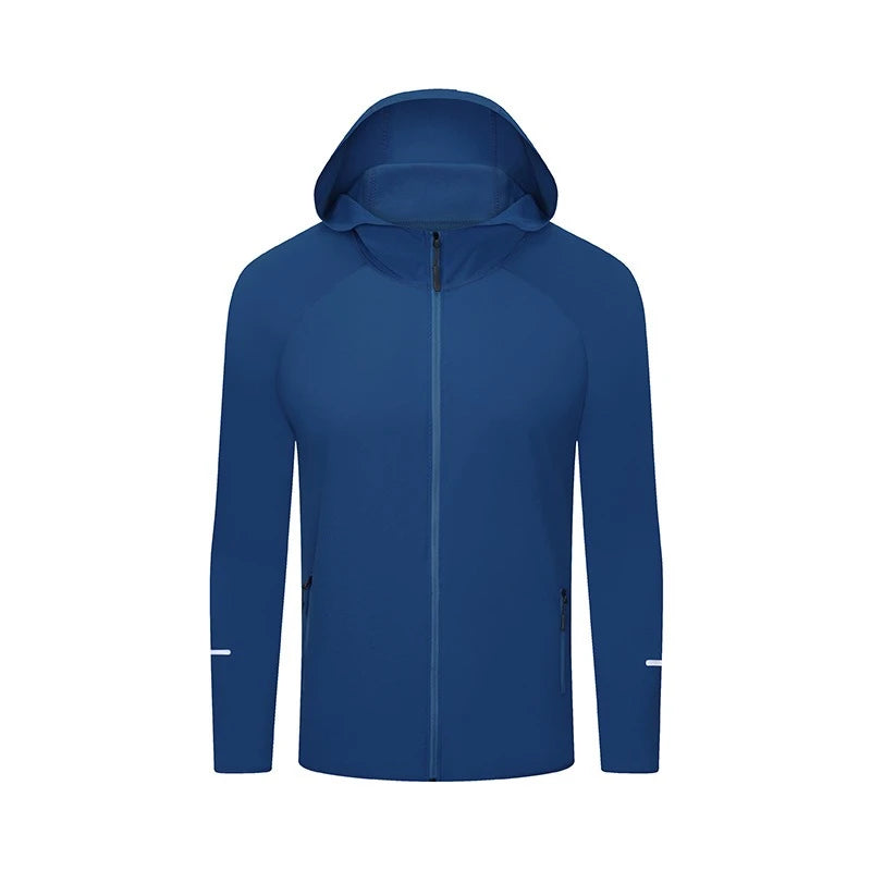 2026 Autumn Long-Sleeve Hoodie Quick-Dry Outdoor Windproof Jacket Four-Way Stretch Running Coat
