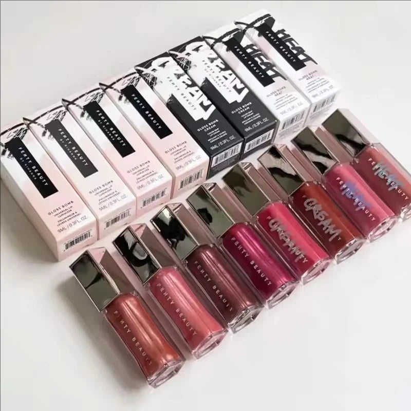 Fenty Beauty Lip Gloss Lipstick Water Gloss Highlight Mirror Lasting FUSSY HEAT RIRI Sparkling Charming Lady Lip Care Cosmetics