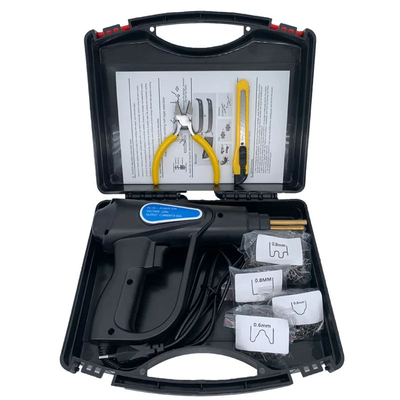 70W Plastic Welding Machine Plastic Welder Gun Car Bumper Repair Kit with 200/600/1000 Pcs Hot Staples Car Tools Kit