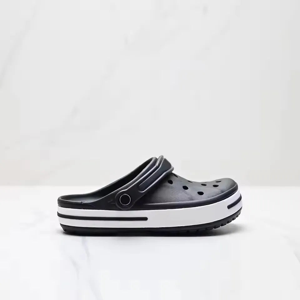 Classic shoes with soft soles, comfortable for both men and women, non slip and breathable outdoor slippers, flat heel slippers