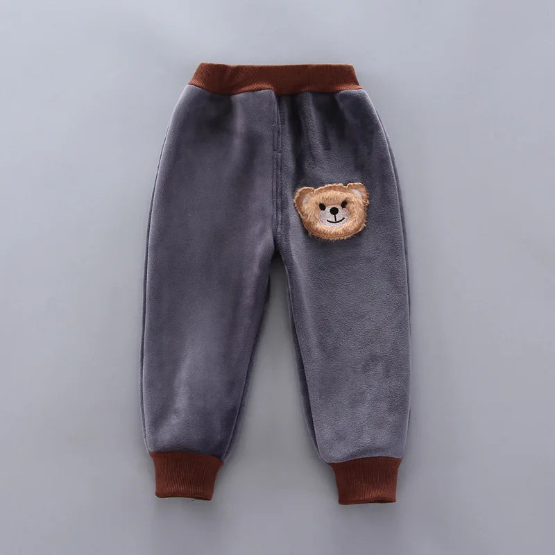 Baby Toddler Boys Girls Clothing Set Tricken Fleece Children Hooded Outerwear Vest Tops Pants 3PCS Kids Warm Fashion Outfits