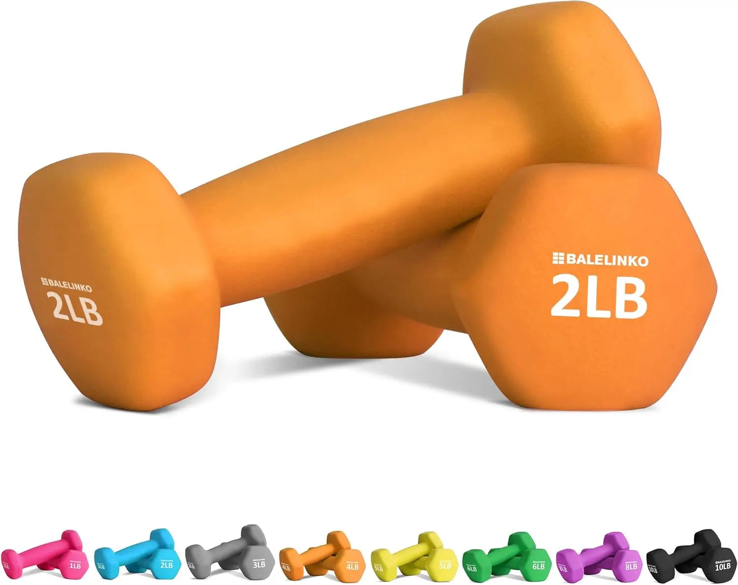2 LB Dumbbell Pair Home Gym Workouts Strength Training Weight Loss Pilates Weights Yoga Sets Weights for Women, Men, Seniors