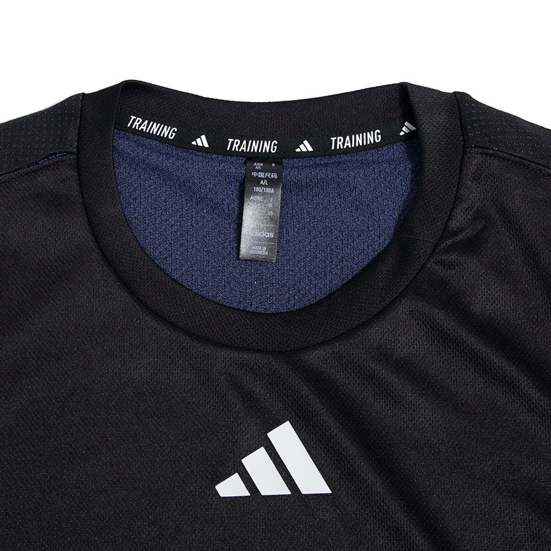 Adidas Short-Sleeved Men's Aeroready Fabric Comfortable and Breathable Fitness Training Round Neck T-Shirt Ib7915