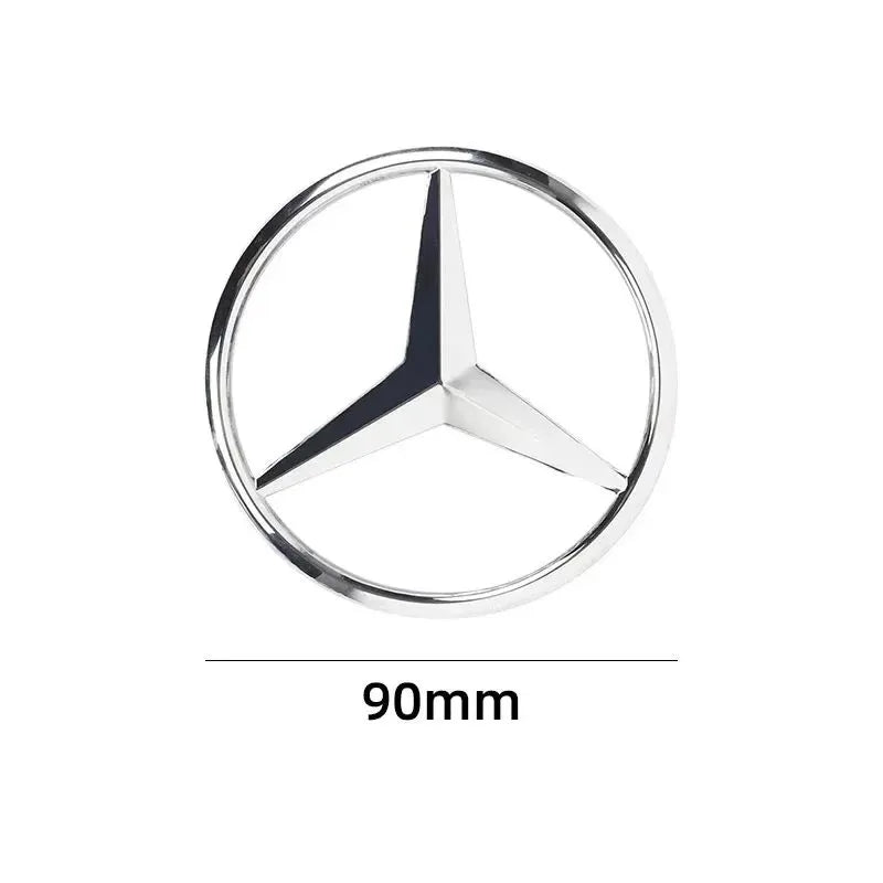 For Mercedes Benz 90MM ABS Car Rear Badge Sticker Trunk Emblem Decal A B C E S class GLA GLC CLA GLK GLE W204 W205 W212