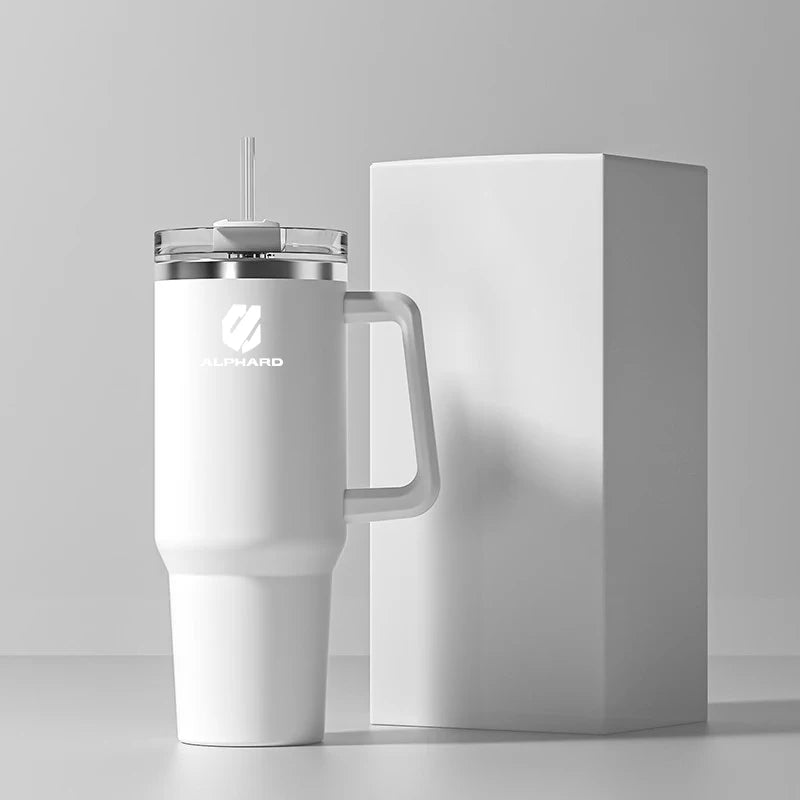 1200ML High Quality Insulated Tumbler with Handle Straw Cup Coffee For Toyota Gazoo Racing TRD CROWN Corolla Yaris Chr