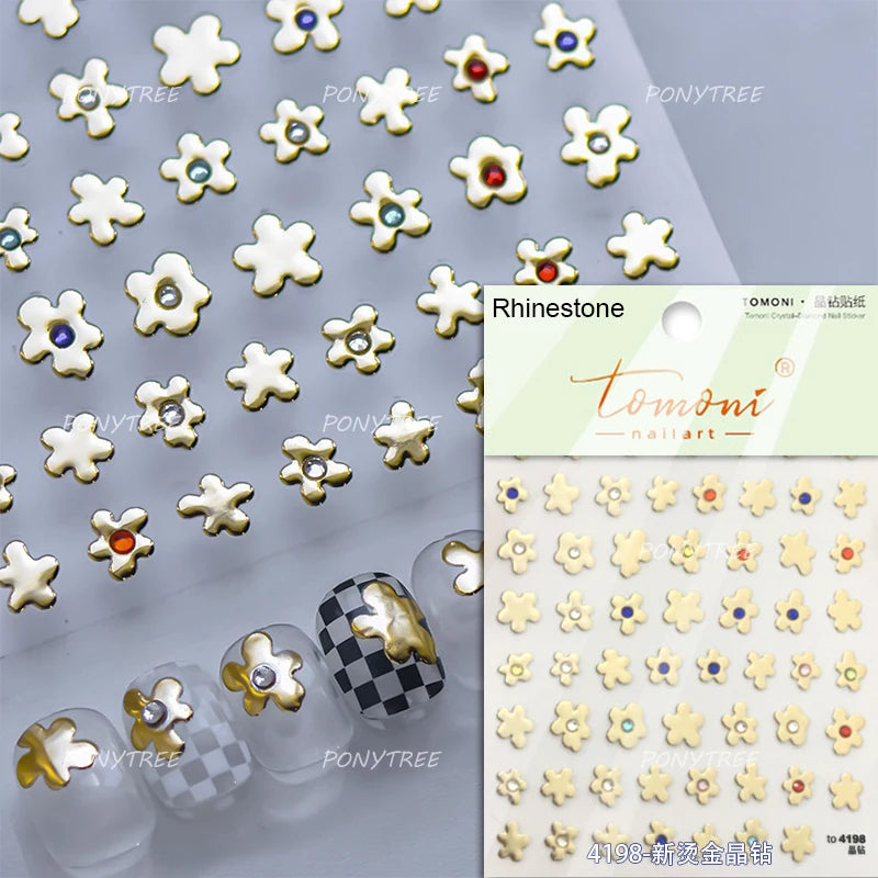 Embossed Flower Pink Butterfly Lucky Peach Blossom Chic Spring Petal 5D Soft Relief Adhesive Nail Art Stickers Manicure Decals