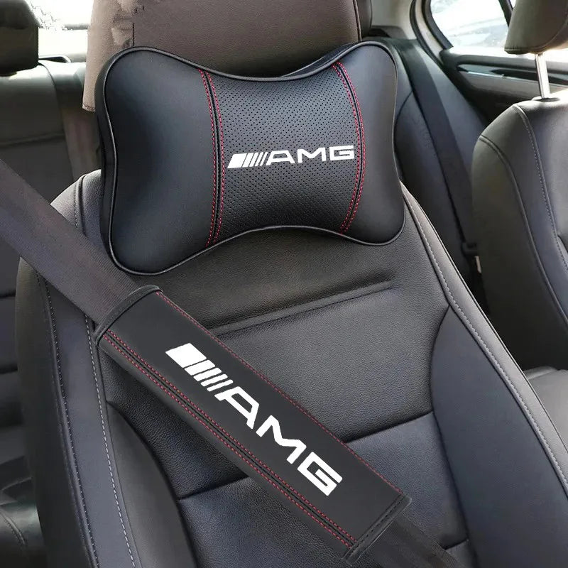 Car Seat Neck Pillow Headrest Rest Cushion Seat Belt Shoulder Pad For Mercedes Benz AMG W204 W205 W203 W211 W212 W213 W201 W210