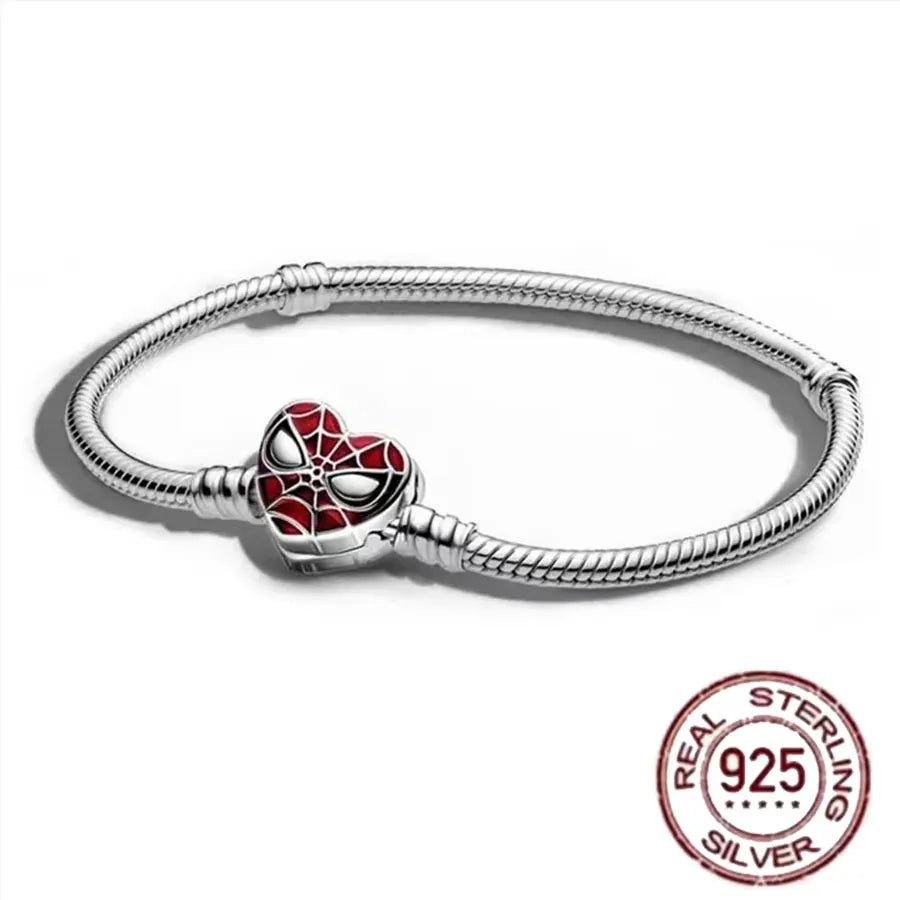 The best-selling S925 sterling silver heart-shaped crown snake bone chain is perfect for the original DlY bracelet! A perfect je