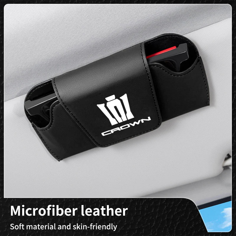 Car Sun Visor Sunglasses Case Glasses Organizers Box For Toyota Crown Corolla YARIS L Auris C-HR Hilux Vios Rav4 Prius Izoa Reiz