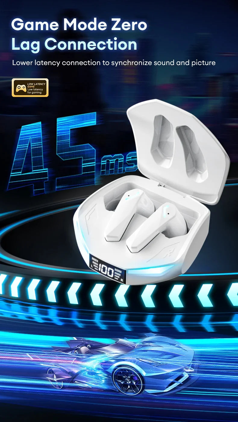 Original Lenovo GM2 Pro Max XT53 Bluetooth Earphones TWS Wireless Headphones Game Sport Headset Noise Cancelling Music Earbuds