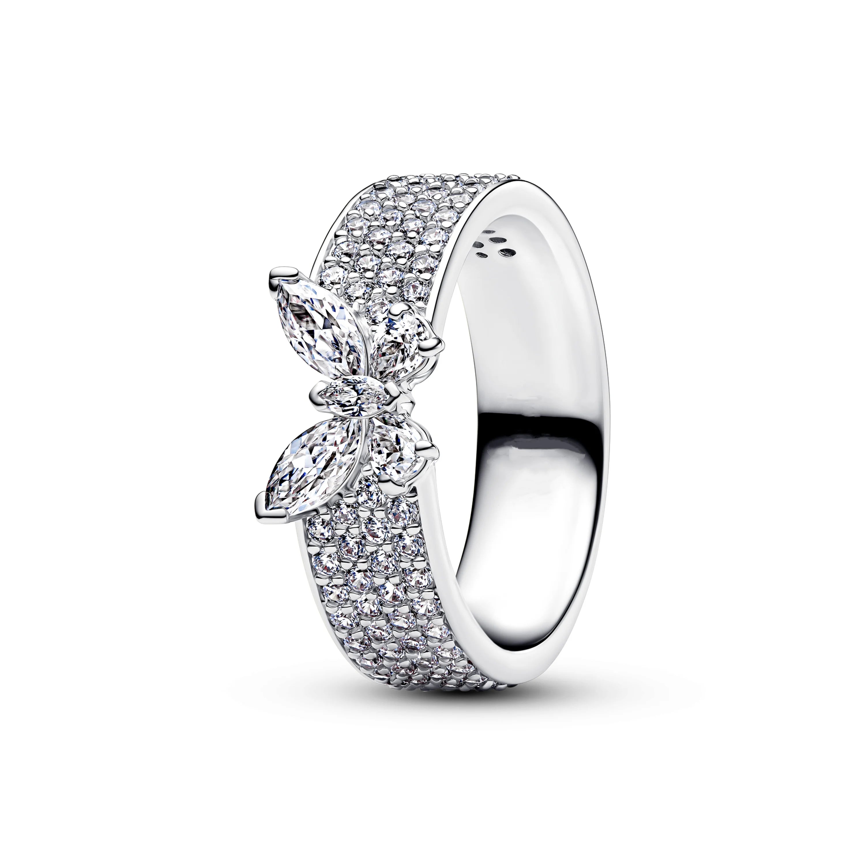 Hot Sales S925 Sterling Silver Disney New Style Charm Ring Crystal  Fashionable Luxury Accssory For Women Wedding Gift