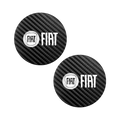 2Pcs Car Coasters Carbon Fiber Cup Holder Mat For Fiat 500 Abarth Punto Panda Doblo Car Interior Accessories Decorative Coasters