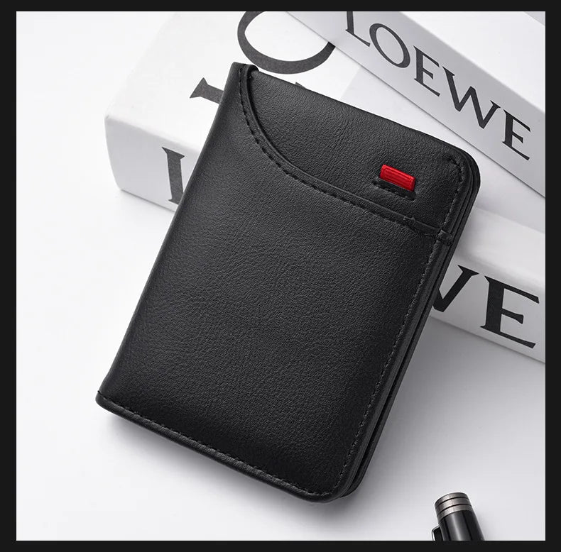 Car Emblem Soft Wallet Leather Mini Credit Card Purse Portable Small Wallet For Ferrari Roma Spider SF90 Competizione LaFerrari