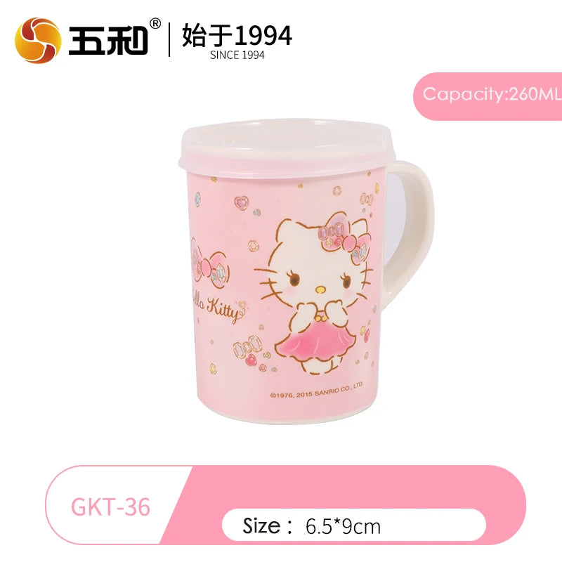 For Hello Kitty Children Tableware Cartoon Irregular-shaped Bowls Anti-scald Dining Plates BPA Free Baby Food Supplement Bowls