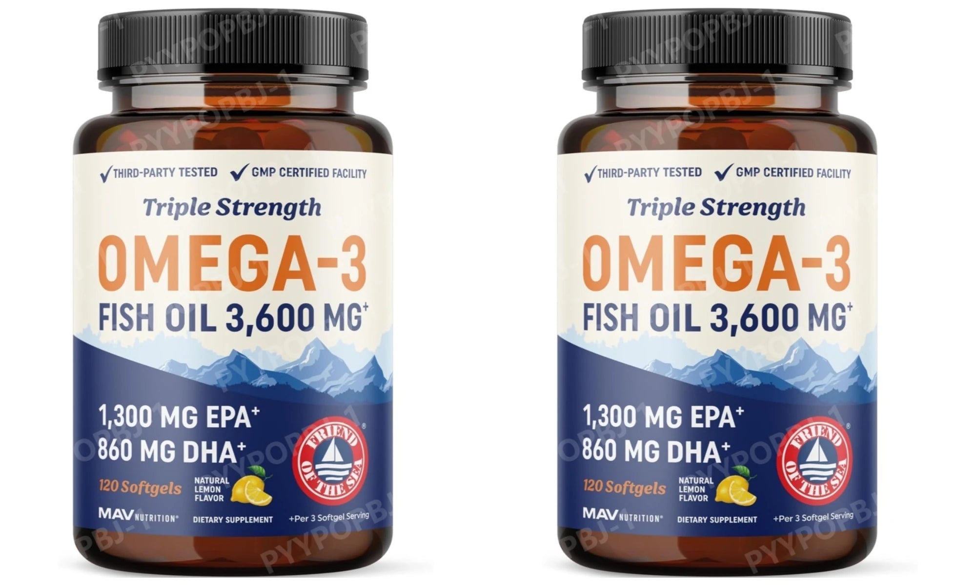 Omega 3 3600 Mg Aceite De Pescado EPA 1300 Y DHA 860 Suplemento Alimenticio De Alta Potencia | Fórmula Sin Eructos| 60 Cápsulas