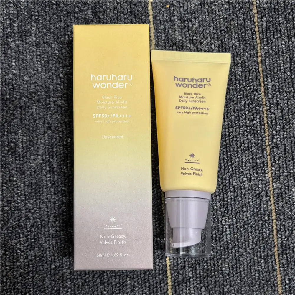 50ml Haruharu Wonder Black Rice Moisture Airyfit Daily Sunscreen Velvet Finish Accessories