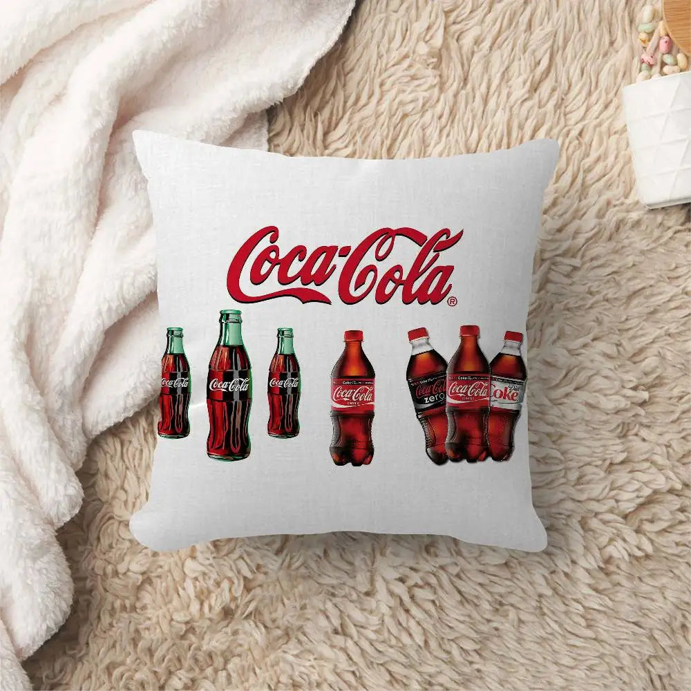 C-Coca C-cola Vintage Logo Pillow Cushion Cover Pillowcase Living Room Sofa Home Decor Customized