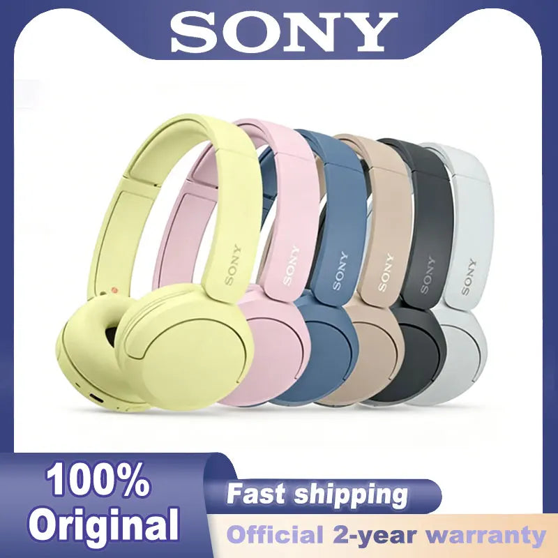 Sony WH-CH520 Wireless On-Ear Headphones, Bluetooth Headset with Mic Long Battery Life
