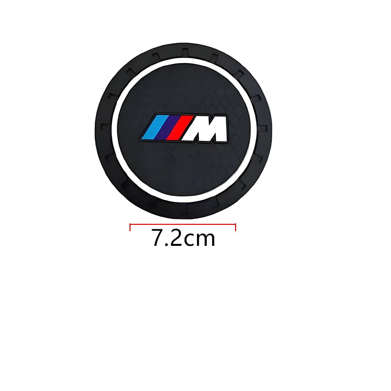 Car Water Coasters Non-slip Water Cup Anti Slip Mat For BMW M E46 E90 E60 F10 F30 E39 E36 F20 E87 G30 E92 E91 Interior Accessory