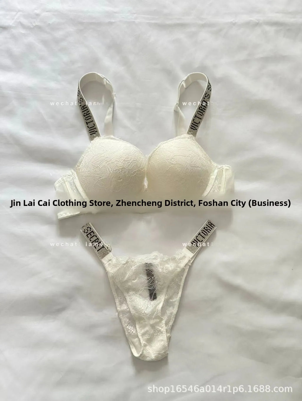 Sexy Diamond Lingerie Set Thickened Shaping Adjustable Bra Ensemble Comfortable Gathered Upper Lift Traditional Style Luxury...