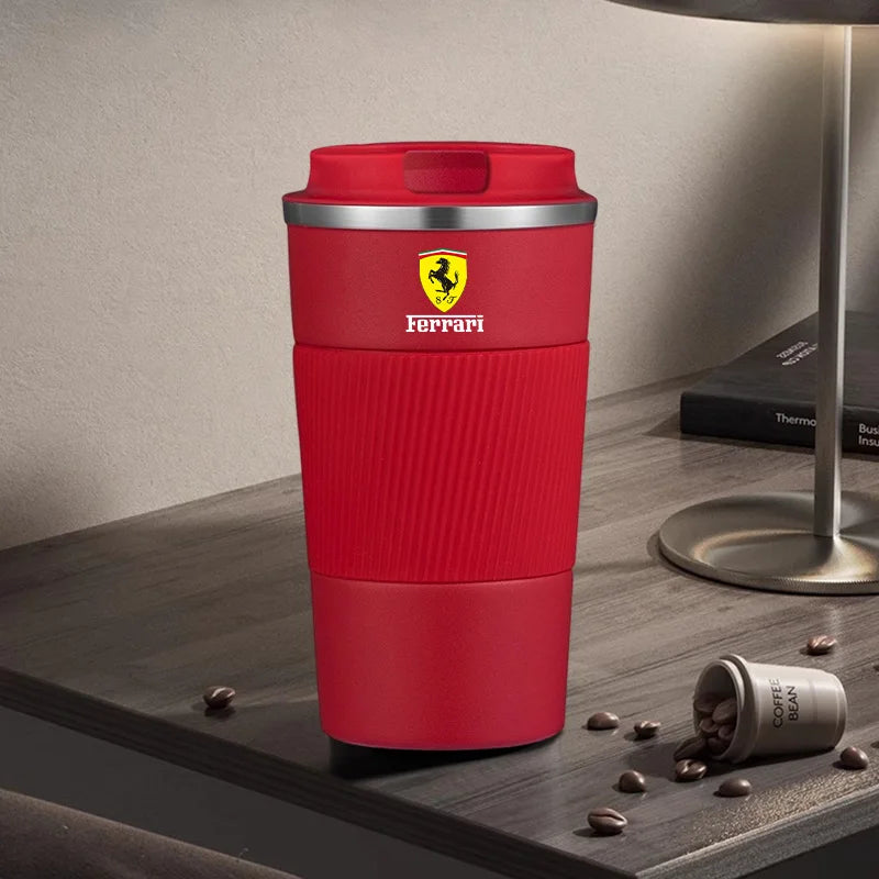 F1 Ferrari Car Emblem Stainless Steel Thermals Mug Coffee Water Cup For Ferrari Roma 488 Portofino F8 Roma Spider SF90 Superfast