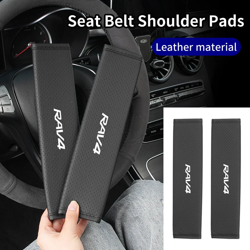 Car Seat Shoulder Pad Cover Seat Belt Buckle Protector Auto Accessories For Toyota Harrier TRD Prado RAV4 Auris CHR Corolla Camr