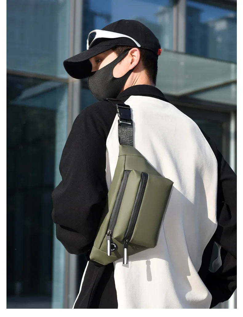 Fashion Men's Waist Bag Outdoor Sports Crossbody Bag Chest Packs For Ferrari F430 Stradale 458 488 599 612 F8 FF Charles Leclerc