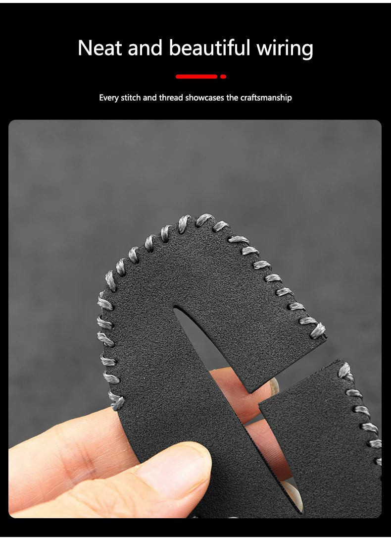 2PCS Suede Ferrari Emblem Car Seat Belt Buckle Cover Protector Case For Ferrari Roma 488 Portofino F8 Roma Spider SF90 Superfast