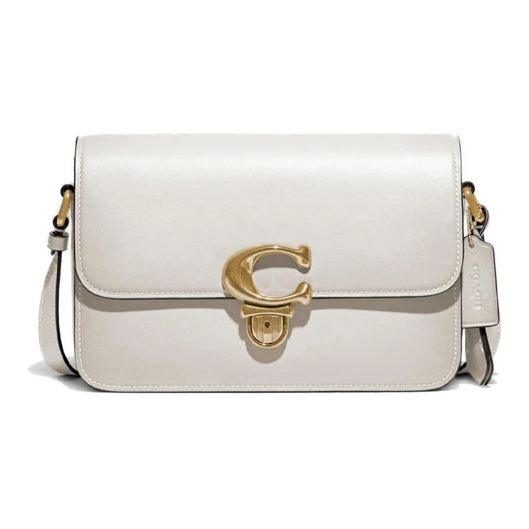 COACH Studio Glove Tanned Leather Shoulder Bag, Crossbody Bag Medium Women's White C6641-B4HA
