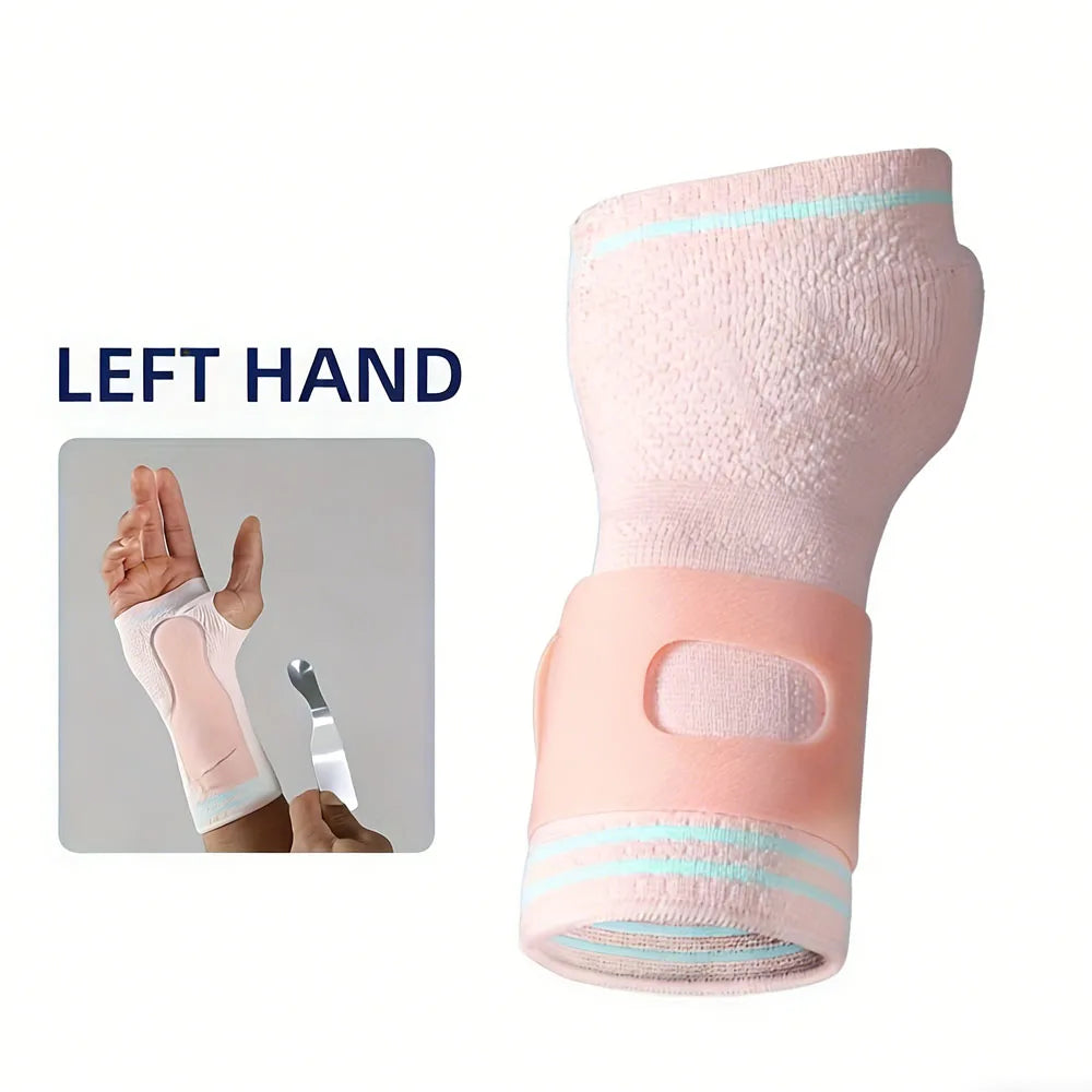 1pc Wrist Palm Support with Removable Metal Stays and Straps, Adjustable Brace Right Left Hand for Women And Men