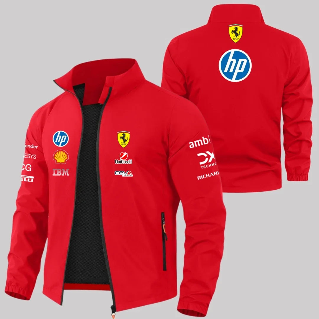 Scuderia Ferrari 2026 Charles Leclerc Hamilton Schumacher Jacket, Outdoor MOTO Windproof Jacket, Men's and Women's Fan Jackets