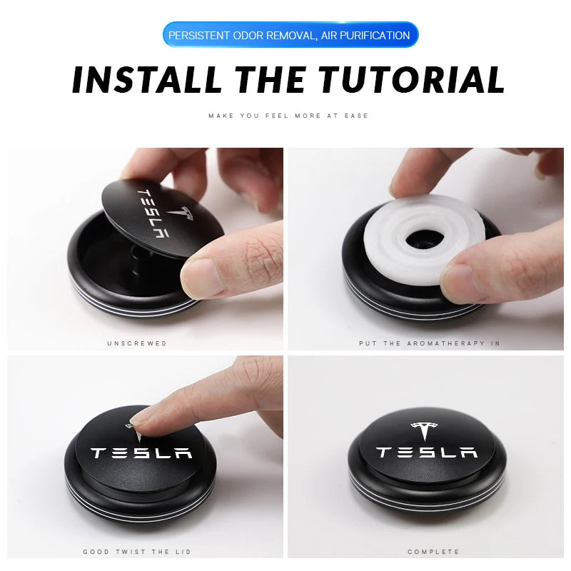 Car Perfume Air Freshener Fragrance Diffuser Interior Accessories For Tesla Model 3 Y S X Cybertruck Juguete Roadster Coil