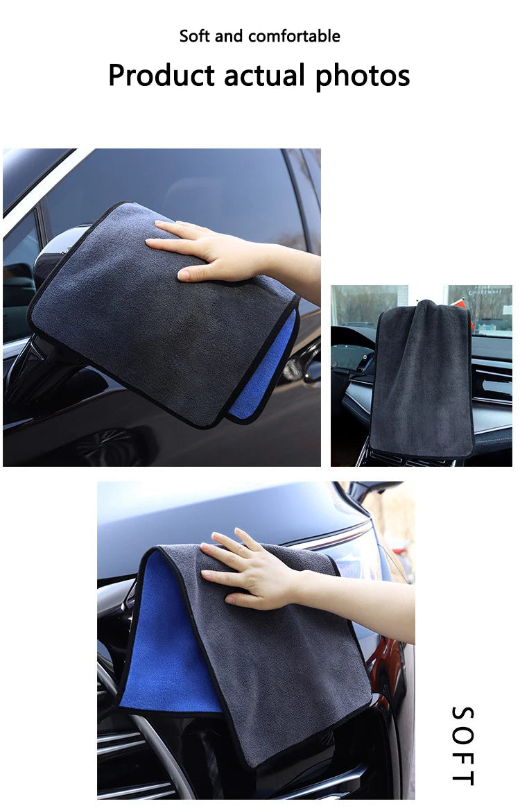 Microfiber Towel Car Wash Thickened Soft Detailing Cleaning Cloth for Rolls-Royce Cullinan Phantom Ghost Wraith Dawn Accessories