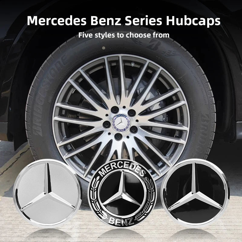 4Pcs 73mm Car Wheel Center Hub Caps Replacement Parts For Mercedes Benz AMG W203 W206 W220 W205 W211 W212 W201 W168 GLE GLS CLS